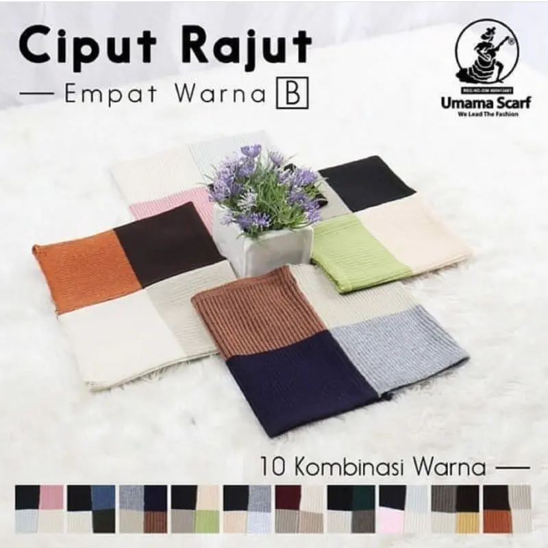 Ciput Umama Scrarf Inner Rajut 4 Warna - Ciput Dewasa Daleman Jilbab Kerudung 0