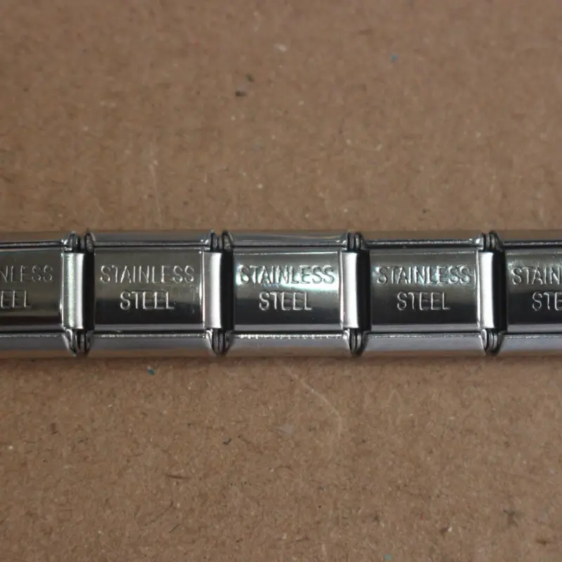 Élan Bracelet - Plain Italian Charm Bracelet - Stainless Steel - Unisex 7