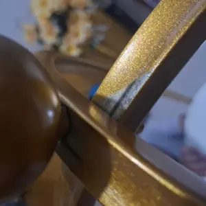 Megadecoration Rak sudut ruang tamu (COD)/ Rak 3 susun ruang tamu/Rak susun multifungsi besi emas  Furniture Kokoh Tahan Lama Minimalis Penyimpanan Gold Bunga Perabotan