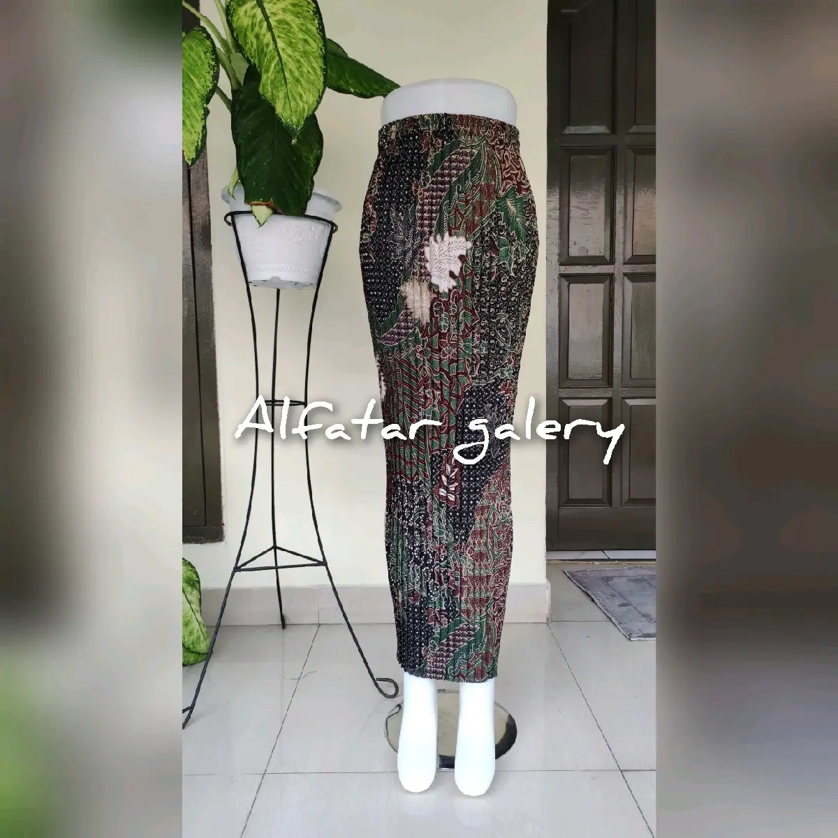 rok batik plisket bsw panjang pasangan atasan kebaya wanita pinggang karet, untuk wisuda, pesta, formal