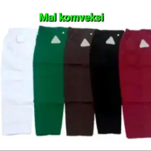 CELANA SD MERAH,HIJAU,HITAM,COKLAT,PUTIH PANJANG BAHAN AMERICA DRILL UNION