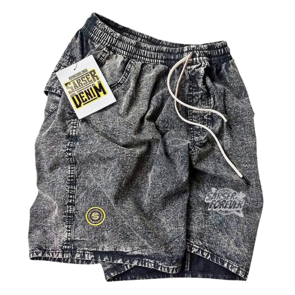 Celana Pendek Pria Boardshort Jeans Snow Wash Abu Tua Outfit Celana Aesthetic Trending Tiktok Premium Distro Celana Surfing Pantai Nyaman Outdoor Non Stretch Tebal