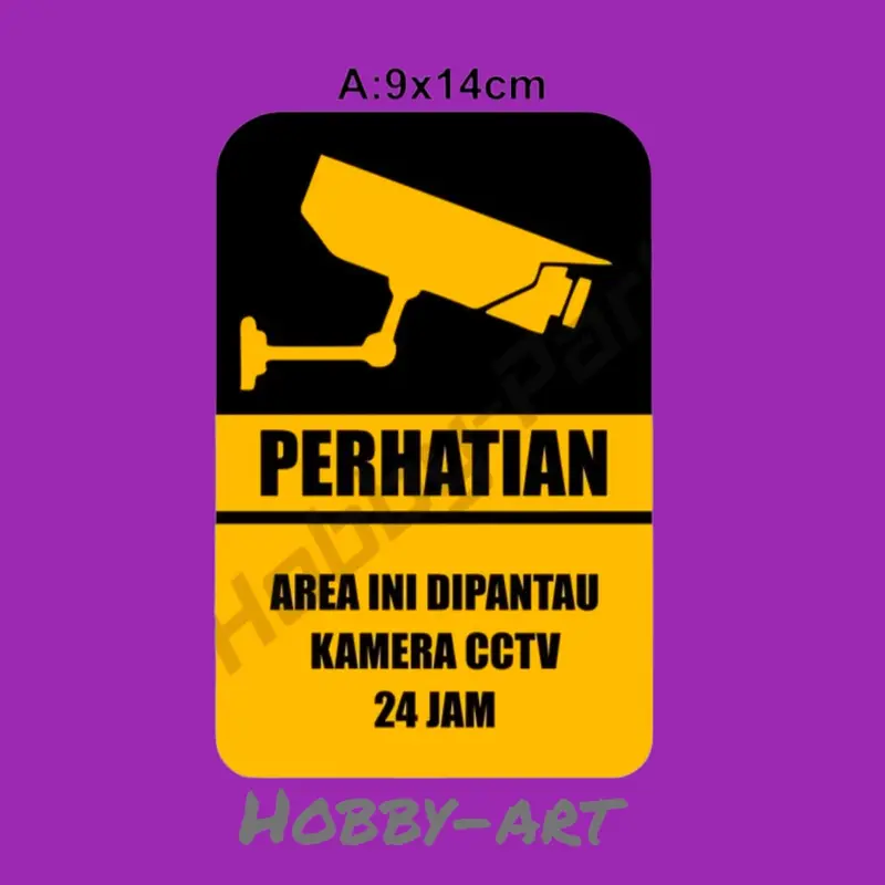 Stiker CCTV Berbagai Ukuran 1