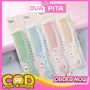 SR12 Sisir Rambut Gagang Isi 1 PCS Motif Bunga Puppy Sisir Plastik Premium  Karakter Lucu Anti Kusut Sisir