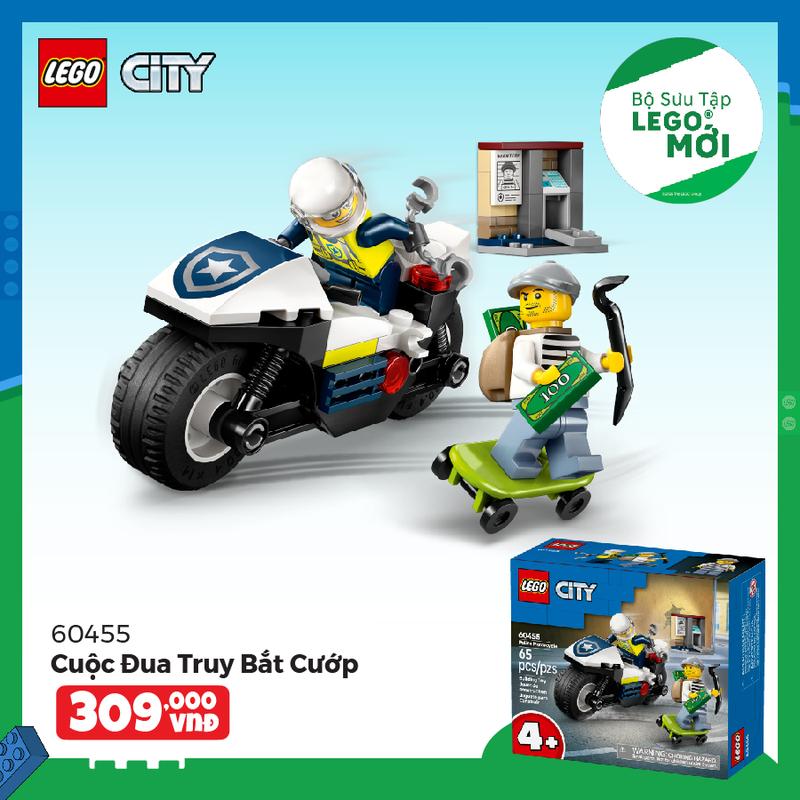 Đồ Chơi Lắp Ráp Cuộc Đua Truy Bắt Cướp LEGO CITY 60455 (65 chi tiết)