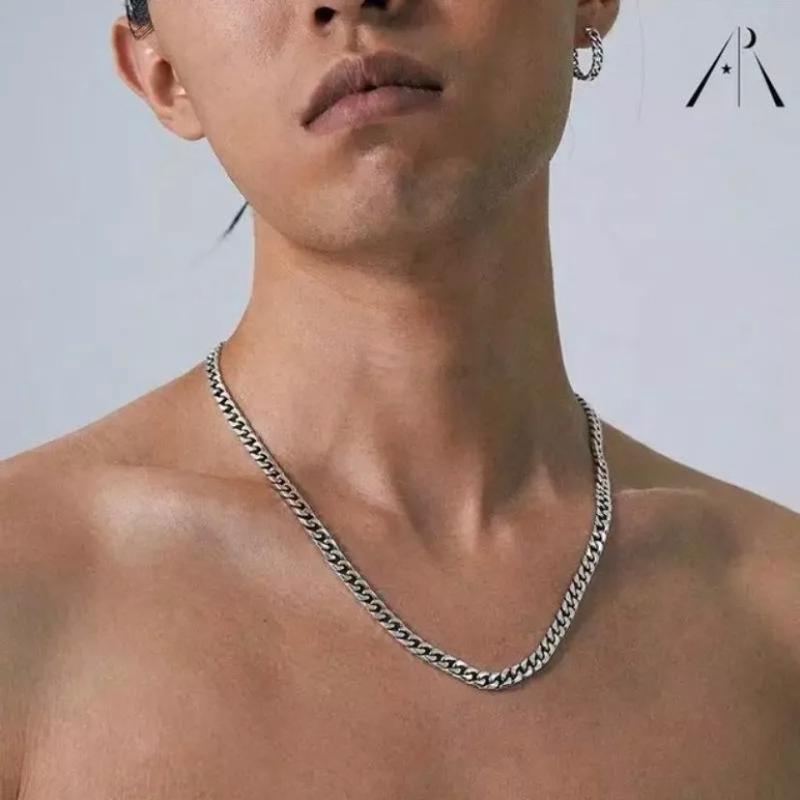 [COD] kalung titanium baja silver model rantai antikarat terbaru 2