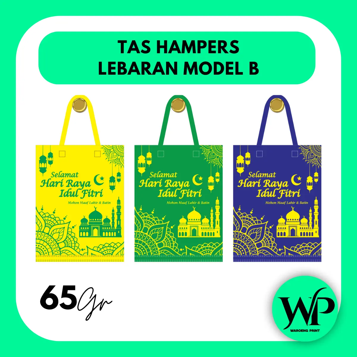 Tas Bingkisan Parcel Type B 65gr | Spunbond Lebaran Idhul Fitri 1446 Hijriah 2025