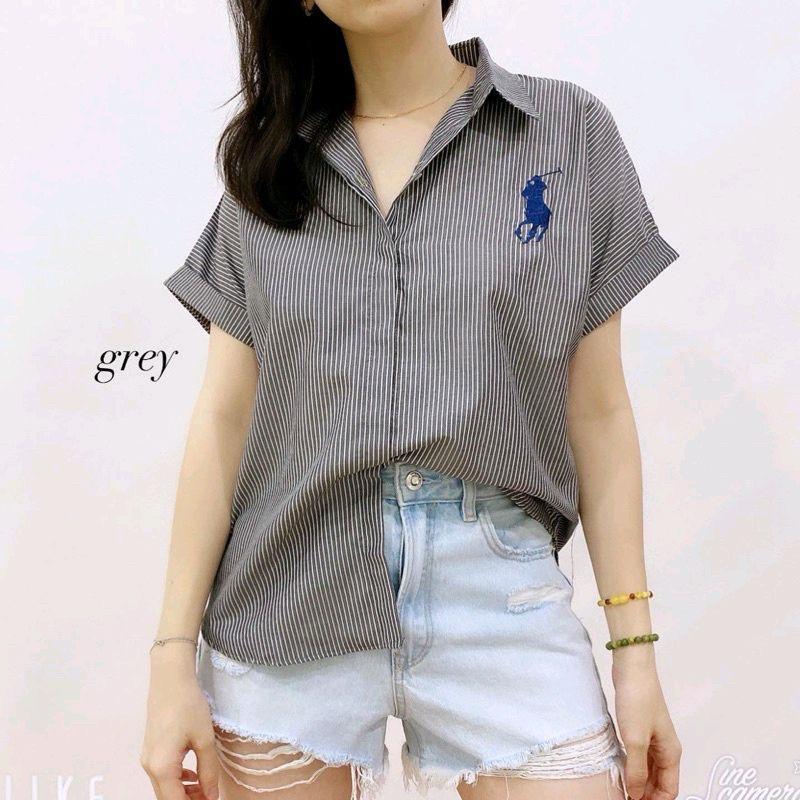 KEMEJA SALUR POLOO BORDIR / KEMEJA WANITA CASUAL 1