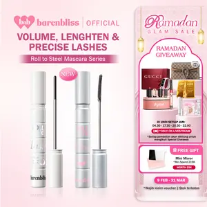 【BACK IN STOCK】BNB Barenbliss Roll To Length & Roll to Definer Steel Mascara 6g | Maskara Besi Iron Mascara Waterproof Sweatproof Smudgeproof Tahan Lama Hingga 24 Jam Panjang & Lentik Anti Gumpal Anti Clumply Ultra Precision & Vitamin E Infused
