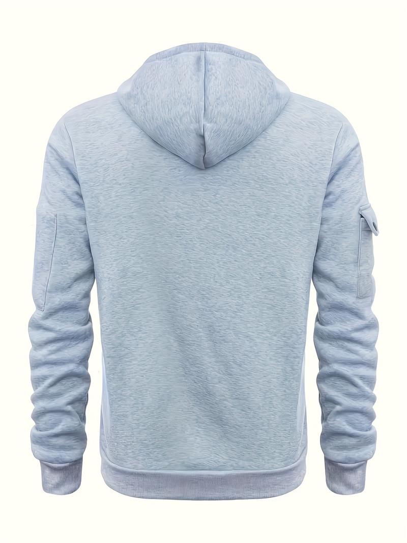Product Introduction of A stylish windproof and fleece hoodie for autumn and winter warmth, perfect for casual parties 9