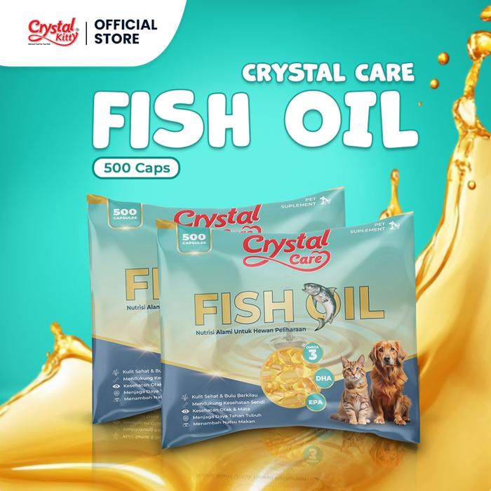 Gambar Crystal Care Minyak Ikan Fish Oil Kucing Anjing Omega 3 Bulu Sehat Tidak Rontok 500 Caps dari crystalkittyindonesia Kota Bandung Tokopedia