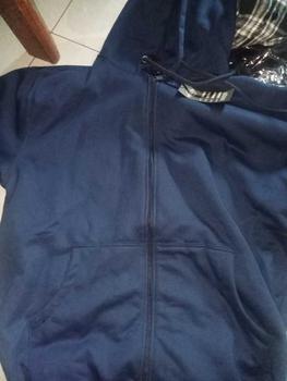 Product Review of hoodie Zipper polos pria wanita size M-L-XL-XXL-XXXL Abu Hijau Mocca Sweater kain Fleece Biru Merah from H**A 2