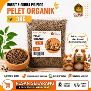 PELET ORGANIK MARMUT GUINEA PIG & KELINCI KUALITAS TERBAIK