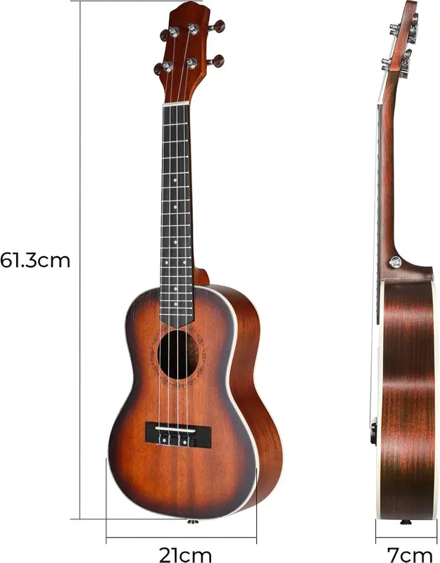 23 Inch Ukulele Kit for Adults Concert Ukulele Mahogany Set with Gig Bag,Picks,Strings,Strap Accessories,Present for Beginner Graduation 1