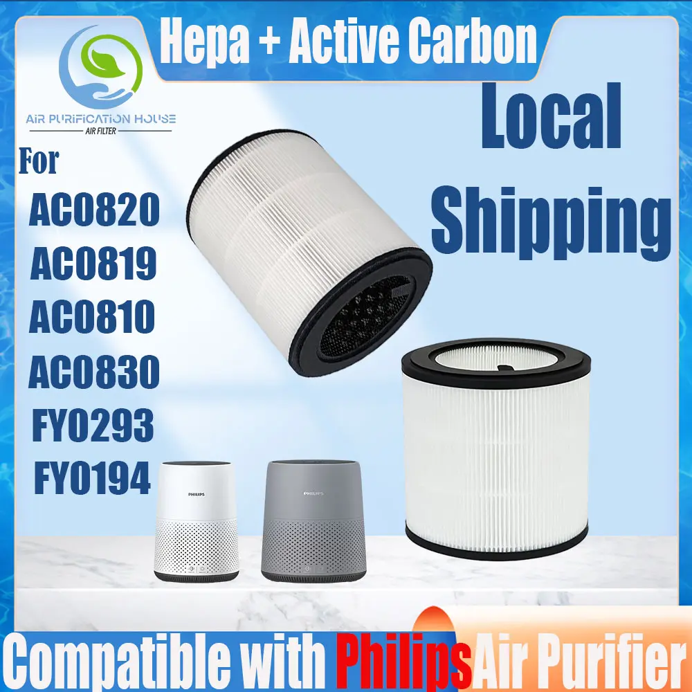 Replacement Compatible with AC0820 AC0810 AC0819 AC0830 FY0194 FY0293 Filter Authentic Original HEPA&Active Carbon Nano Protect filter Air Purifier Accessories Series 800, 800i