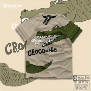 Secondboys Kaos Distro Anak Terbaru Dino Fashion Bahan Combed 30 S Sablon Plastisol Ukuran S-XXL Kaos anak murah bandung