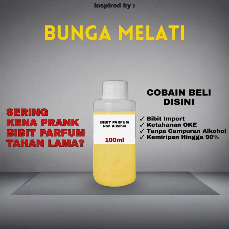 BIBIT PARFUM BUNGA MELATI 100 ML ( TANPA CAMPURAN ) 1