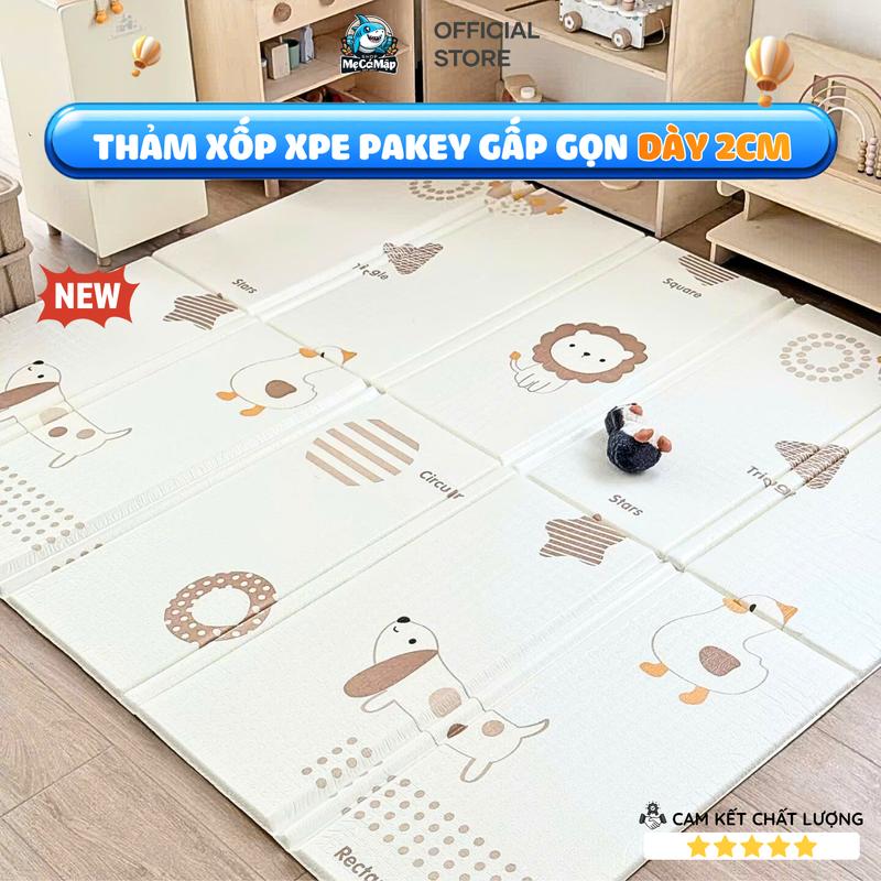 Thảm Gấp Gọn Cao Cấp Dày 2cm Thảm Xốp XPE Êm Ái Chống Trơn Trượt An Toàn Cho Bé Tập Bò