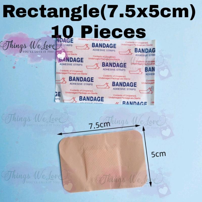 [SG] [FREE SHIP] 10 Pcs Band Aid First Aid Plaster Waterproof Bandage Unique Shape Criss Cross Round Clear Skin Tight Seal 2
