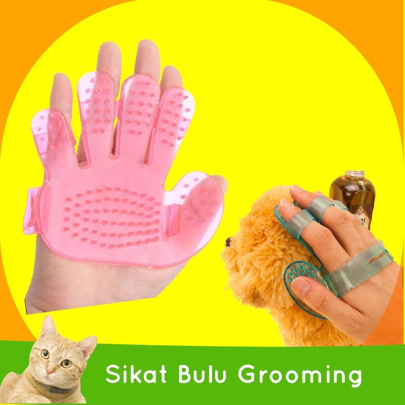 Sisir Mandi untuk Kucing Anjing Bentuk Tapak Tangan Sisir Bulu Hewan 4