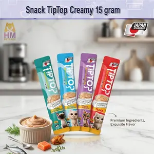 Cemilan Snack Kucing TipTop Creamy 15 gram | Tip Top Wet Food Cat Creamy 15gram