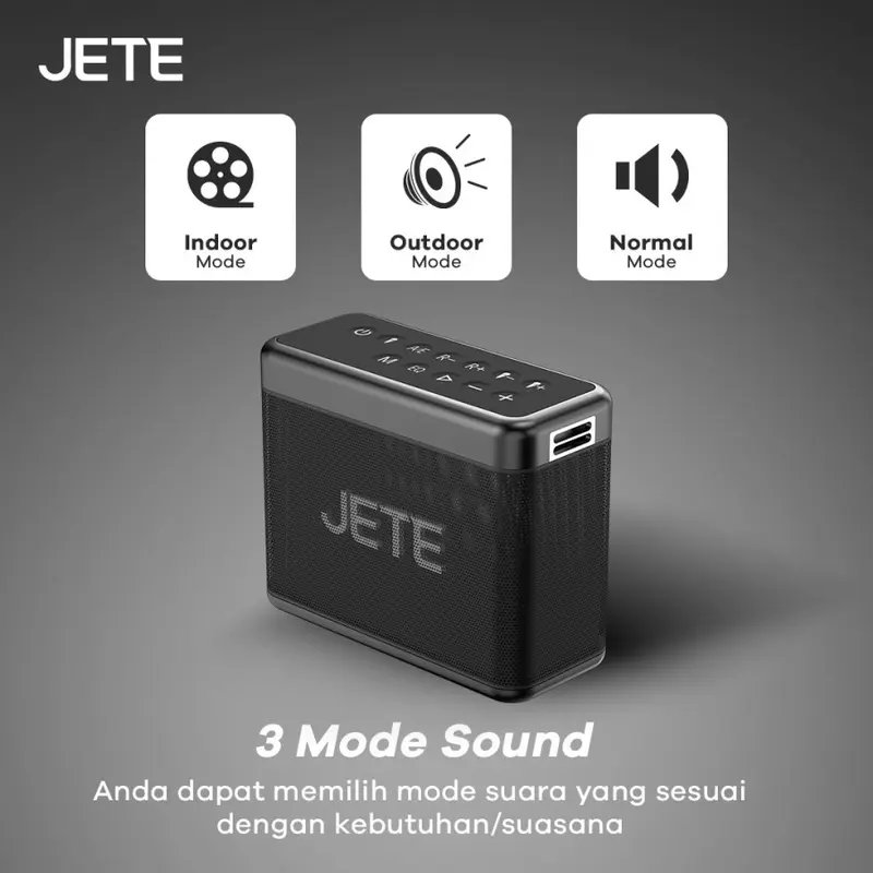 JETE SB2 Speaker Karaoke Bluetooth 2 Mic Wireless IPX6 Garansi 2 Tahun