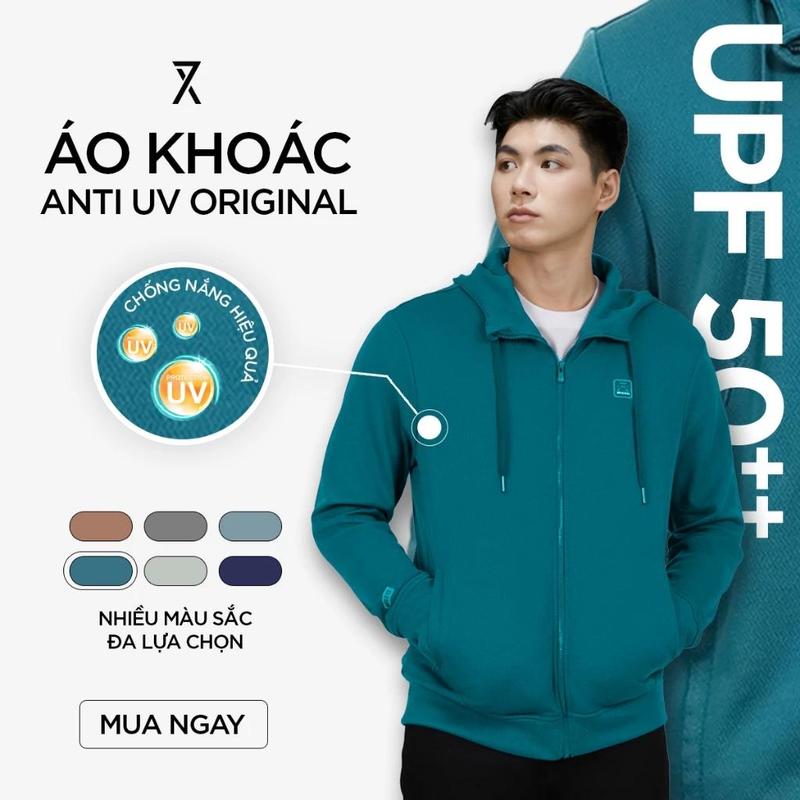  Áo Khoác Nam Chống Nắng Chống UV UPF 50++ Original  MOK 1064 Có Túi Khóa - Áo Chống Nắng Mùa Hè 