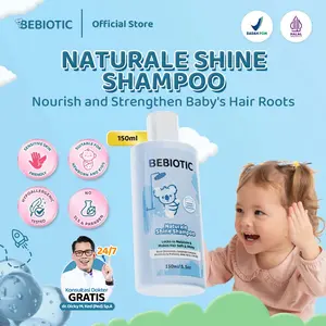 Bebiotic Naturale Shine Shampoo Bayi 150ml - Shampoo Bayi dengan Aloe Vera & Chamomile, Diformulasikan untuk Membantu Merawat Kulit Kepala Sensitif