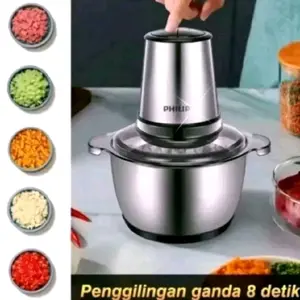 (PROMO) penggiling daging serbaguna Chopper blender Phlllpss 2L dengan bahan stainless steel food grade 304
