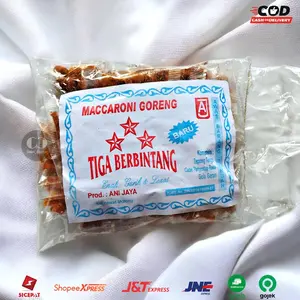 MACCARONI PEDAS MACCARONI Goreng Tiga Berbintang Enak Gurih & Lembut Prod ANI JAYA COD Cash on Delivery