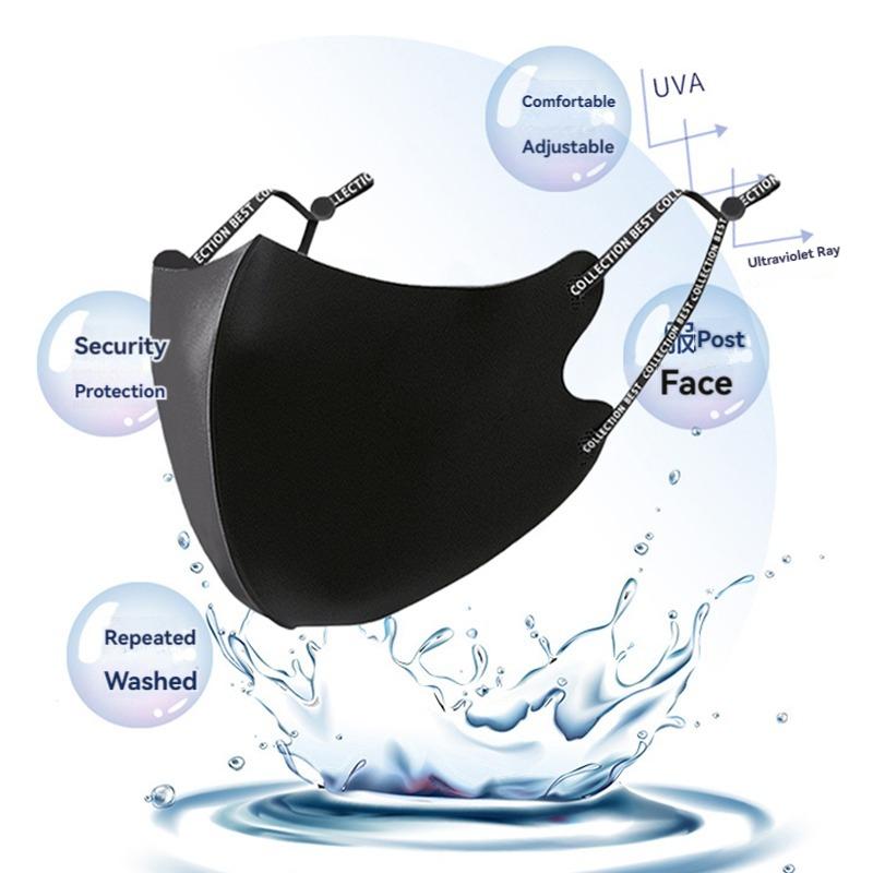 Product Introduction of Mặt nạ màu đen, phong cách ngôi sao, dành cho nam và nữ, với hiệu ứng bó sát ba chiều chống nắng, chống bụi, mặt nạ bông lụa lạnh với dây đeo tai Có Thể Điều Chỉnh Phụ Kiện Voi 2