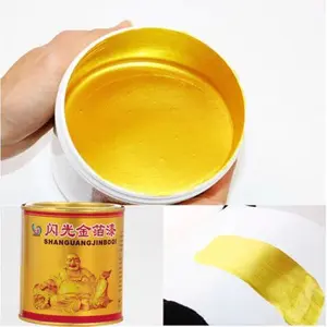 【100G】 Cat Besi Warna Gold Daya rekat kuat, tidak mengelupas, tidak mengelupas, cat foil emas glitter