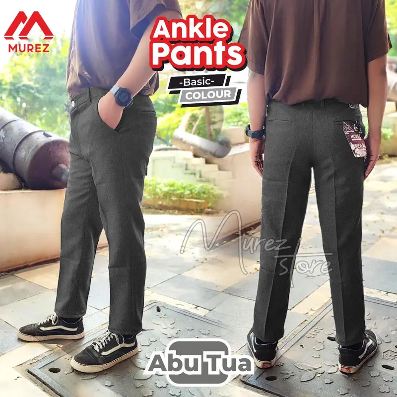 ANKLE PANTS PRIA / CELANA ANKLE PANTS PANJANG SLIMFIT PREMIUM BISA COD SIZE 27-38 Santai / Polos / Slim-fitting / Katun 3
