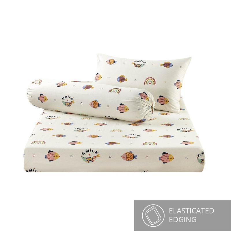 Aussino Kids Bobble 100% Cotton Fitted Sheet Set and Quilt Cover Set - Perfect for Your Child's Bed 3