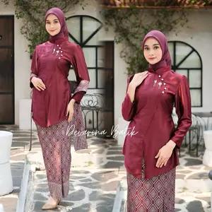 Devarina - Aluna Atasan & One Set Baju Kurung Melayu Bahan Maxmara Rok Songket Modern Premium Termurah | Atasan Baju Kurung Wanita  Kekinian | Setelan Kondangan Bridesmaid Terbaru