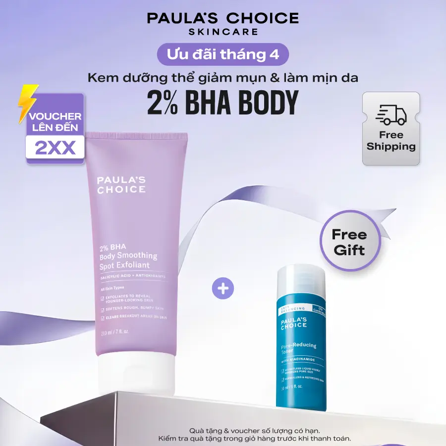 Kem dưỡng thể hỗ trợ giảm mụn và làm mịn da Paula's Choice 2% BHA Body Smoothing Spot Exfoliant 210ml mã 5701