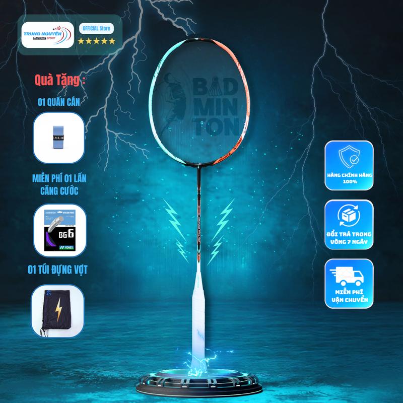 Vợt Cầu Lông Tia Chớp Lightning Titan Pro Chính Hãng Căng Max 16kg Căng Dây Sẵn 11kg.Tặng Kèm 1 Quấn Cán Vợt,Tặng Kèm 1 bao đựng Vợt.BH 2 Tháng Sport