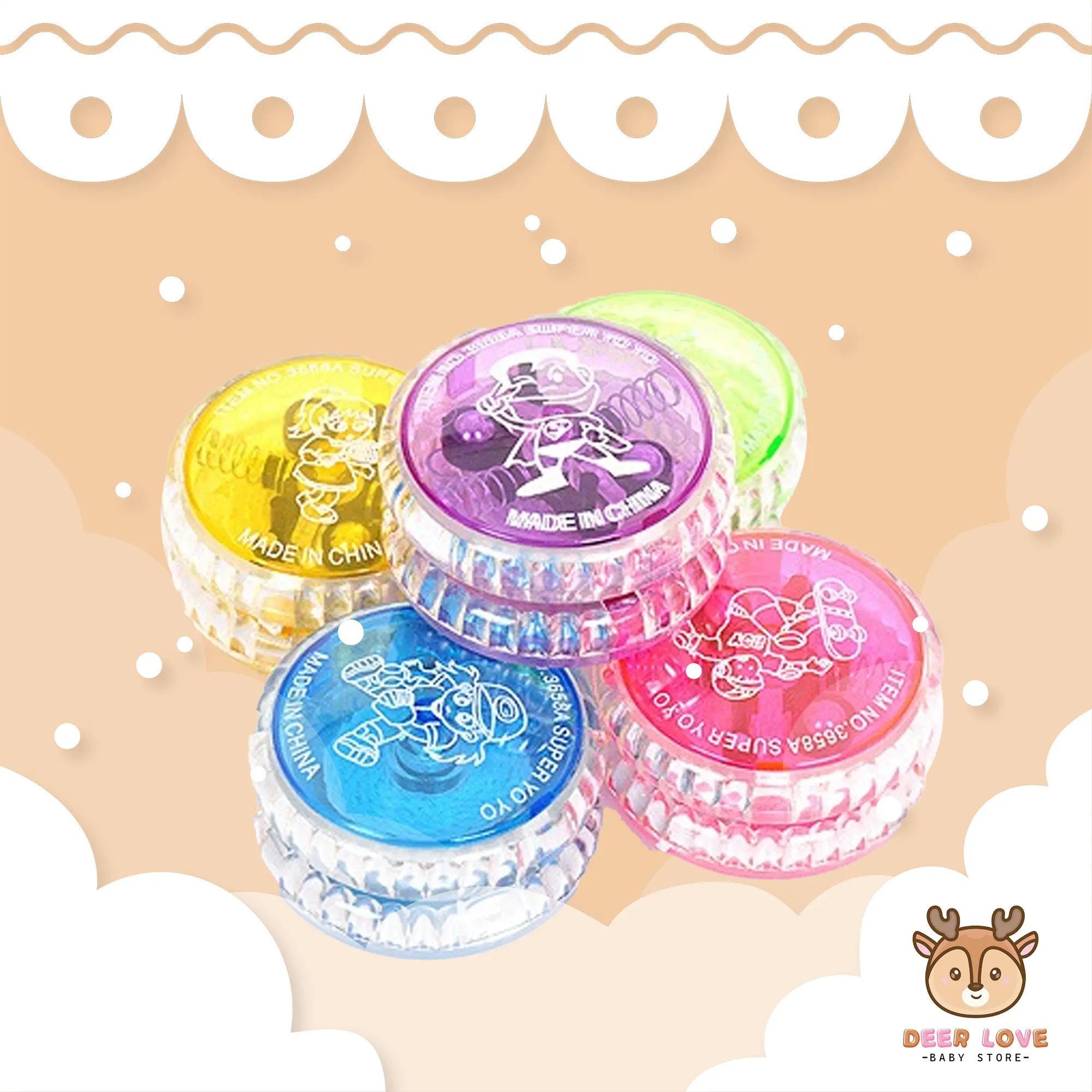 Fun And Interesting Yoyo Ball With LED Colorful Light Children Toys Yoyo Game Bola Yoyo Yang Seronok Dan Menarik Dengan Lampu LED Berwarna-warni Mainan Kanak-Kanak Permainan Yoyo