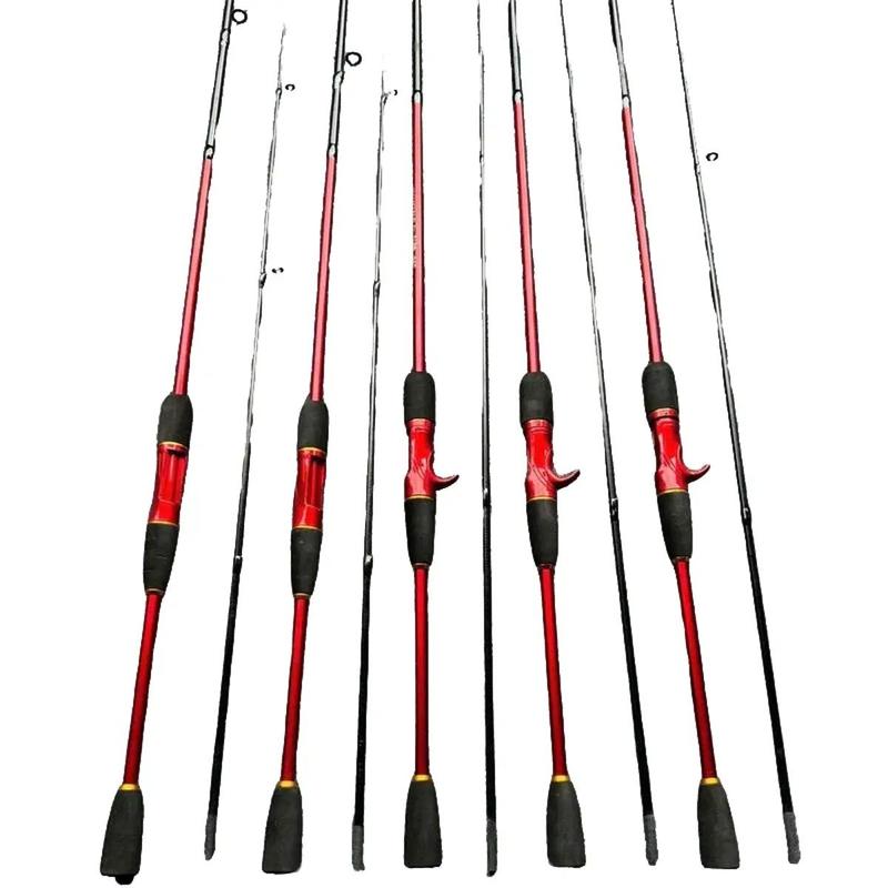 VIKINH Cần Câu Cá Lure HOẢ THẦN 1.65m - 2m1 Tải 3-5kg Ngang & Đứng Chất Liệu FRP Màu Đen Đỏ Dành Cho Cá Câu Lure