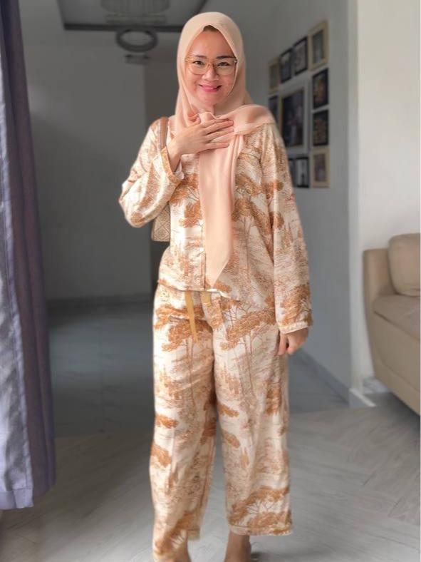 Piyama Baju Tidur Wanita Rayon Premium One Set Korean Style Bumil Busui Friendly Model Kancing Depan Nyaman Atasan Celana Lembut Setelan Dewasa Panjang Pendek 9