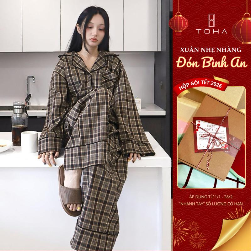 TOHA Homewear Bộ Đồ Ngủ Nữ Set Pijama Dài Chất Êm Ái Mềm Mát Morning Silence