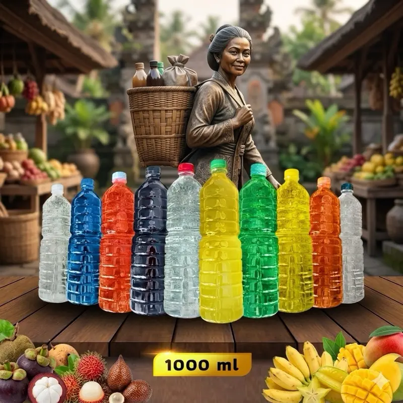 Stiker Bottle Bekonang 1000ml - Desain Warna-warni untuk Botol Minuman Anda