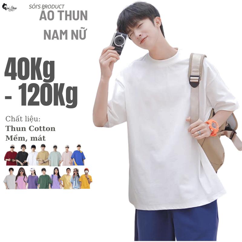  40-115KG Áo Thun Nam Nữ Bigsize Sói Store Cotton Nhiều Màu Thời Trang Cổ Tròn - Unisex Menswear 