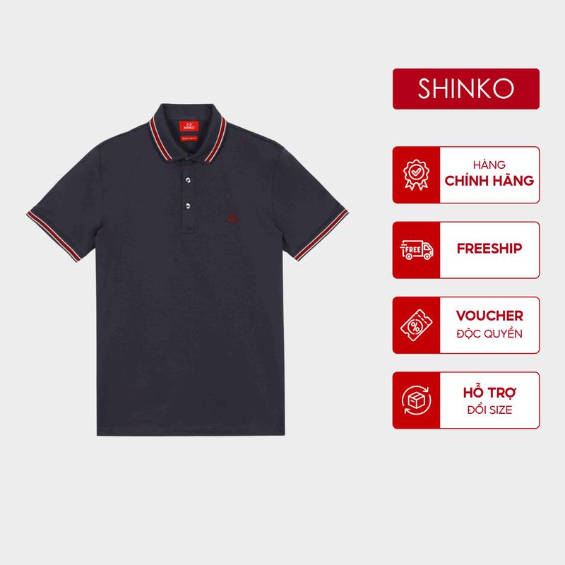 Áo Polo Nam MP025-DB SHINKO Nâu Tối - Vải Cotton Co Giãn, Form Tôn Dáng