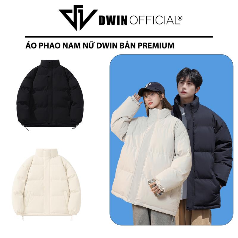 Áo khoác phao nam nữ DWIN local brand form oversize cổ cao unisex không dồn bông dày dặn siêu ấm
