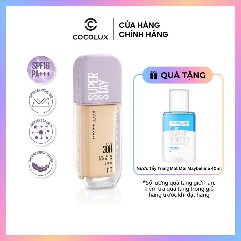 Kem Nền Hỗ Trợ Bắt Sáng Maybelline Super Stay Up To 30H Lumi Matte Foundation 35ml