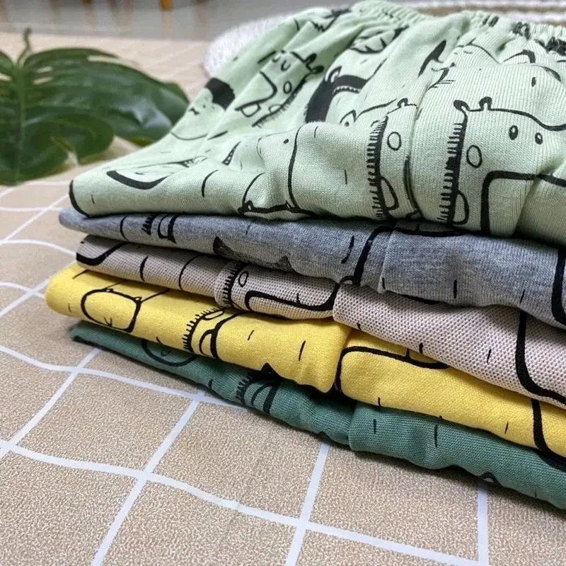 5pcs celana pendek anak kolor harian santai bahan katun usia 1 - 12 Tahun 6