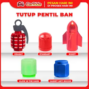 Tutup Pentil Ban Berbagai Bentuk Tutup Pentil Ban Mobil Motor Sepeda Model Granat, Roket, Glow in The Dark Anti Bocor Berkualitas