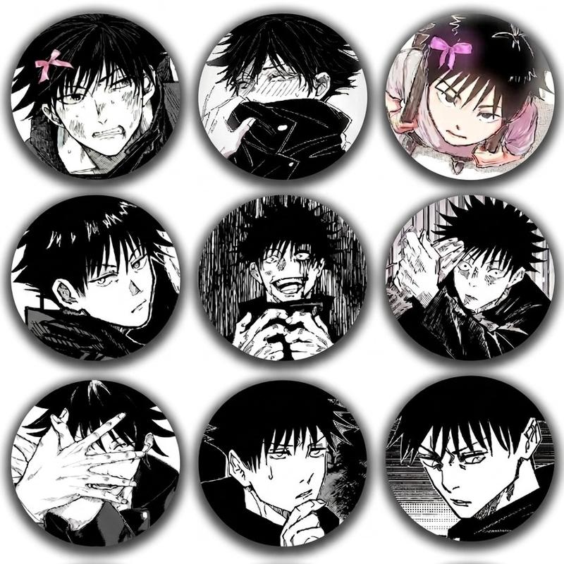 Huy Hiệu Ghim / Pin Cài Megumi Fushiguro Jujutsu Kaisen Size 4.4cm