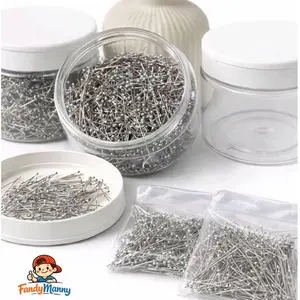 FandyManny Jarum Pentul Mini Silver Isi 150 pcs dengan Wadah Ukuran 2,5 cm Tajam untuk Hijab dan Jahit